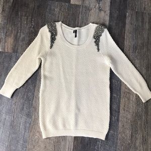 Maurices embellished shoulder sweater size S